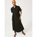 Free Assembly Women's Short Sleeve Maxi Shirtdress