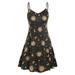 Plus Size Fashion Women Printed O-Neck Sleeveless Casual Dress