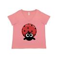 Inktastic Round Lady Bug Adult Women's Plus Size V-Neck Female Mauve 3X