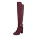 DREAM PAIRS Women's Fashion Over The Knee Heel Boots DEEANNE-1 BURGUNDY Size 6.5