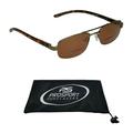 proSPORT BIFOCAL Reading Sunglass Square Aviator Metal Blue Blocking Bronze Frame