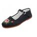 Women's Cotton Mary Jane Shoes Flat Ballet Slip On Colors