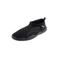 S7 Mens Water Shoes Aqua Sock Slip-Ons Big Size and Regular, Black Zip, Size: 11M