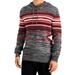 Mens Sweater Black Large Space Dye Tribal Knit Hoodie L