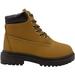 Xertia Boys' Nubuck PU Work Boots with Sherpa Lining, Lace-Up Warm Insulated Ankle Boots, Outdoor Hiking Comfort Fall Winter Shoes Tan Size 12