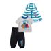 Sesame Street Baby Boy Microfleece Jacket, Short Sleeve T-Shirt & Pants, 3pc Outfit Set