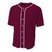 A4 Short Sleeve Full Button Baseball Jersey