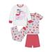 Gerber Baby Girls & Toddler Girls Snug Fit Cotton Mix 'n Match Pajamas, 4-Piece PJ Set (12M-5T)