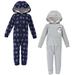 Hudson Baby Toddler and Baby Boy or Girl Unisex Fleece Jumpsuits & Coveralls, 2-Pack