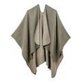 YouLoveIt Women's Poncho Cape Coat Open Front Blanket Shawls and Wraps Autumn Winter Winter Cardigan Sweaters Knitting Batwing Poncho Long Jacket Cape