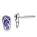 Madi K Sterling Silver Children's Enameled Purple Flip Flop Post Stud Earrings