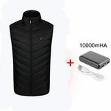 Electric Heated Vest Washable Men Women Cloth Thermal Warm Jacket Body Warmer Cold-Proof Heating Clothes With USB Power Pack For Outdoor Camping/Hiking/Golf