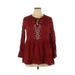 Pre-Owned Weekend Suzanne Betro Women's Size L Long Sleeve Blouse