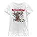 Girl's Curious George Christmas Light Game Graphic Tee