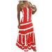 Mnycxen Womens Tie-Dye Beach Pullover Maxi Boho Sundress Ladies Loose Long Slip Dress