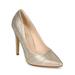 Vigo Fiore CD82 Women Shimmer Studded Pointy Toe Stiletto Heel Classic Pump