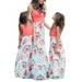 Colisha Mommy and Me Maxi Dresses Sleeveless Bohemia Floral Matching Outfits Summer Holiday Boho Dress with Pocket