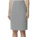 Tahari ASL Womens High Waist Back Zip Skirt 12 Petite Ivory White/Black