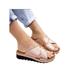 Womens Platform Toe Bunion Corrector Ring Slippers Sandals Mid Wedge Comfy Shoes