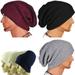 Yesbay Men Fashion Knitting Slouchy Beanie Cap Baggy Vertical Stripe Warm Winter Hat,Hat