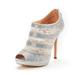 DREAM PAIRS Womens Fashion Dress High Heel Peep Toe Wedding Pumps Shoes VALENTINE_02 SILVER/GLITTER Size 7