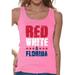 Awkward Styles Red White & Florida Tank Top for Women Florida Sleeveless Shirts 4th of July Tank Tops Women's America Flag Tank USA Women's Tank Top American Women Gifts from Florida Patriots Tank Top