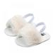 Infant Baby Girls Sandals, Baby Girls First Walker Toddler Soft Sole Shoes Plush Anti-slip Sandal Princess Dress Slippers