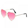 Heart Sunglasses Thin Metal Frame Lovely Heart Style for Women