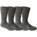 Mens Merino Wool Socks, Twisted Yarn, Comfort Knit, Premium Moisture Wicking Wool (4 Pack)