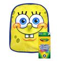 Spongebob Squarepants Face Backpack 12" w/ Crayola Washable Markers 8PK