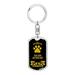 Dog Dad Gift Golden Retriever Swivel Keychain Stainless Steel or 18k Gold