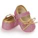 Puloru Baby Girls Sequins Bow-knot Pump Dress Shoes Moccasins Princess Sparkly Mary Jane Dresses Shoes Lightweight Soft Non-Slip Crib Shoes 0-1 Year Baby Girls