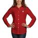 Iowa Speedway Antigua Women's Logo Dynasty Button Down Woven Shirt - Red