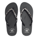 Beverly Hills Polo Club Leopard Women's Flip Flop Sandal Thong (Silver, Size 7)