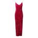 Spftem Women Deep V-Neck Sequins Wrap Ruched Sleeveless Nightclub Party Dress