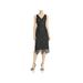 Nanette Nanette Lepore Womens Lace Overlay V Neck Shift Dress