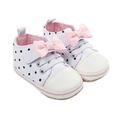 Infants Soft-Soled Shoes Girl Socks Walking Anti-Slip Polka Dot Printed Bowknot Decoration Spring Fall Sneaker