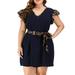 Sexy Dance Womens Plus Size Short Sleeve Dress Casual Leopard Printed Tunic Dresses Tie Waist Lace up Beach Sundress