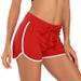 HDE Women's Retro Fashion Dolphin Running Workout Shorts (Red, X-Large)