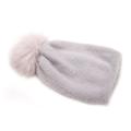 Jocestyle Fashion Women Fur Winter Warm Hat Pom Ball Cap Knitted Beanie Hats (Grey)-237176.06