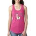 Fa la la la llama Xmas Ilama Christmas Ladies Racerback Tank Top, Raspberry, Small