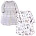 Hudson Baby Baby Girl Cotton Dresses, Gray Winter Forest, 12-18 Months