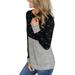 Plus Size Tunic for Womens Wave Points Printed Sweatshirt Women Fashion Pullovers Round Neck Stitching Womens Loose Tunic Tops Womens Plus Activewear Sweaters