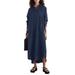 ZANZEA Women Spring/Autumn Full Sleeve Daily Shirt Dress Casual Maxi Dresses