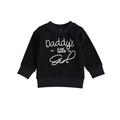 Sunisery 0-4Y Kids' Letter Printed Sweater, Classic Long Sleeve Round Neck Pullover Casual Tops for Spring and Autumn