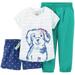 Carter's 3 Piece Striped PJ Set (Baby) - Dog-18 Months