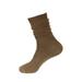 Women's Cotton Pure Color Comfy Warm Boot Crew Socks for Business Office or Everyday Casual Wear, 1 Pair Brown Color