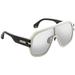 Gucci Silver Mirror Oversize Men's Sunglasses GG0663S 004 99