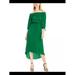 INC Womens Green 3/4 Sleeve Off Shoulder Tea-Length Blouson Evening Dress Size XXL