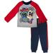 Disney Puppy Dog Pals Rolly Bingo Toddler Boys' Fleece T-Shirt & Pants Set (4T, Heather Grey)